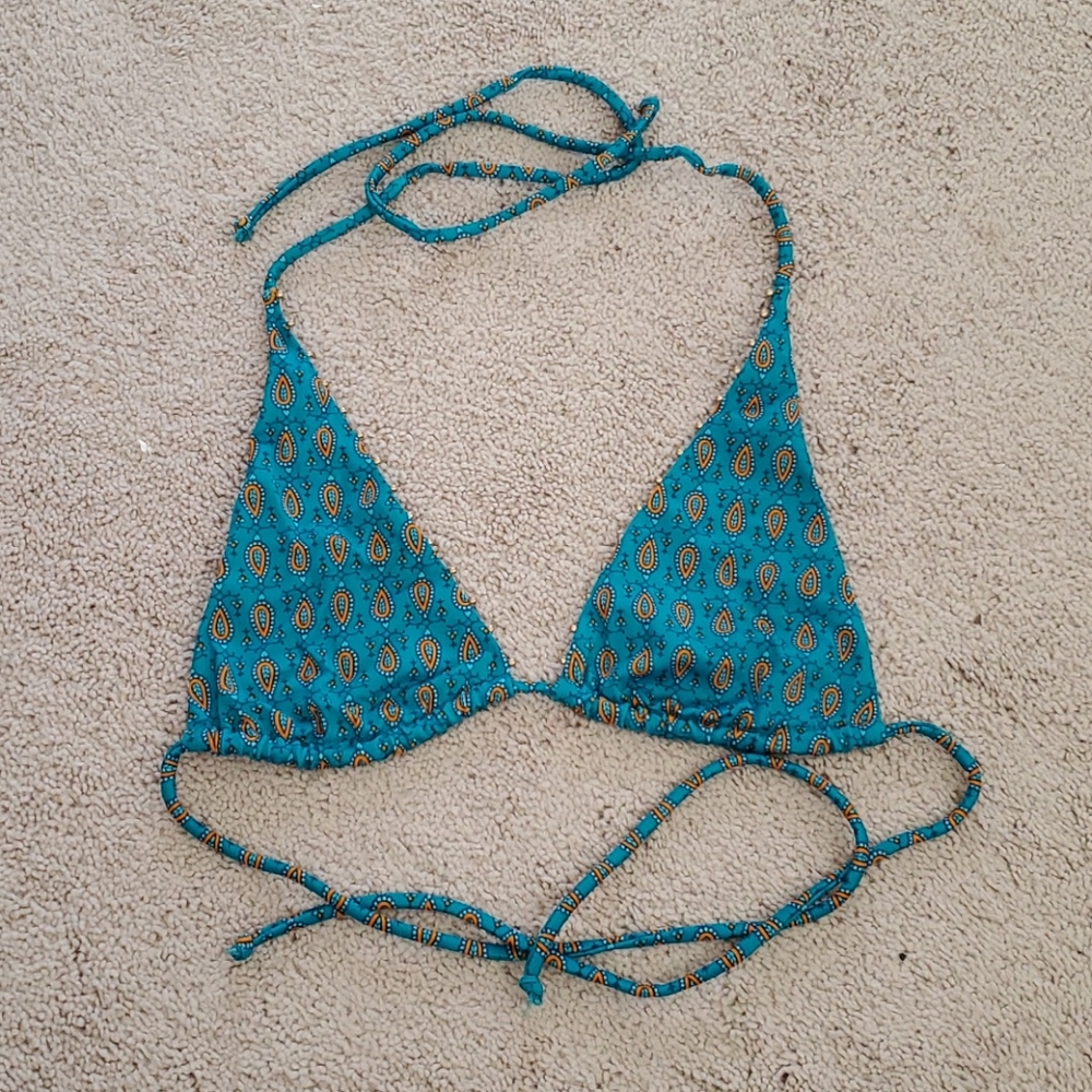 VS triangle bikini top with bead accent